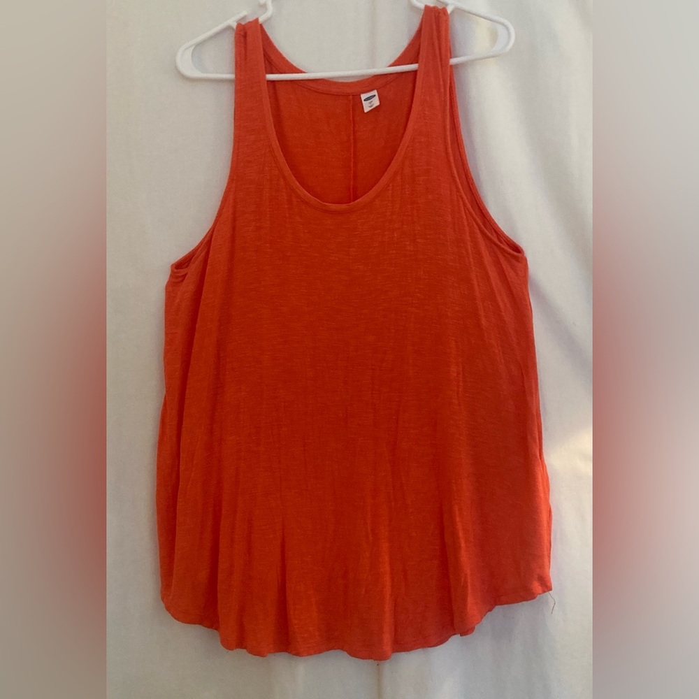 Old Navy Sleeveless Orange Scoop Neck Top Soft Flowy Size L